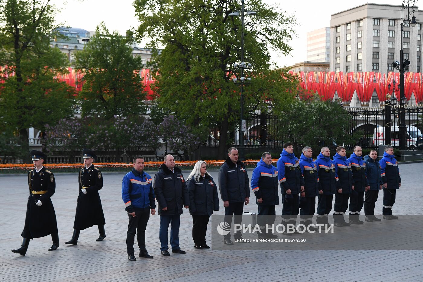 Профилактика Вечного огня в Александровском саду