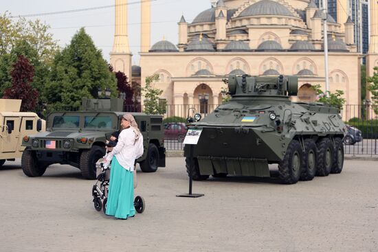 В Грозном открылась выставка трофейной техники из зоны СВО