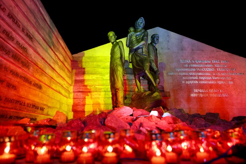 Открытие мемориала в память о погибших во времена ВОВ