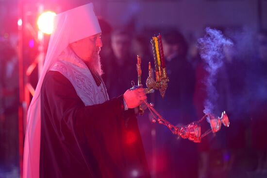 Открытие мемориала в память о погибших во времена ВОВ
