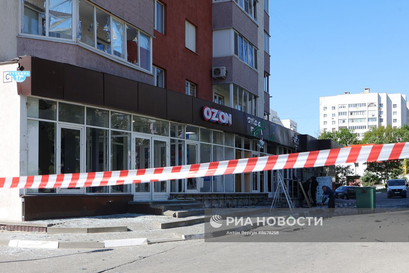 Последствия обстрела в Белгороде