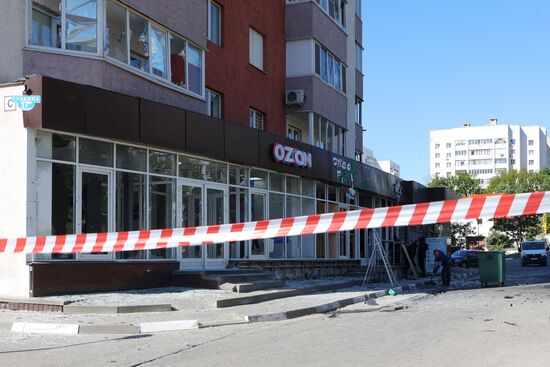 Последствия обстрела в Белгороде