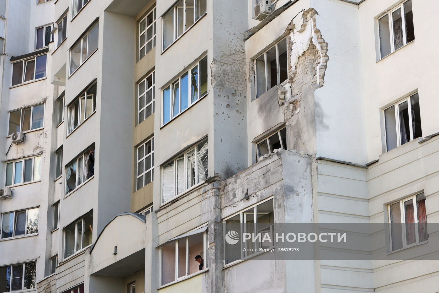Последствия обстрела в Белгороде