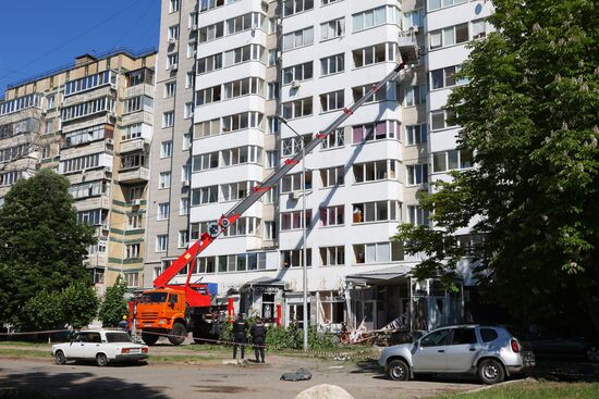 Последствия обстрела в Белгороде