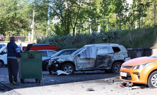 Последствия обстрела в Белгороде