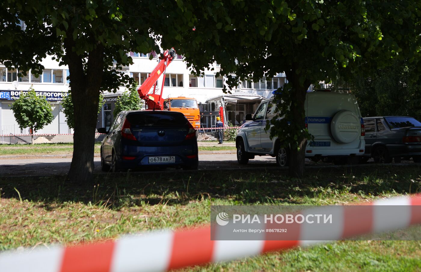 Последствия обстрела в Белгороде