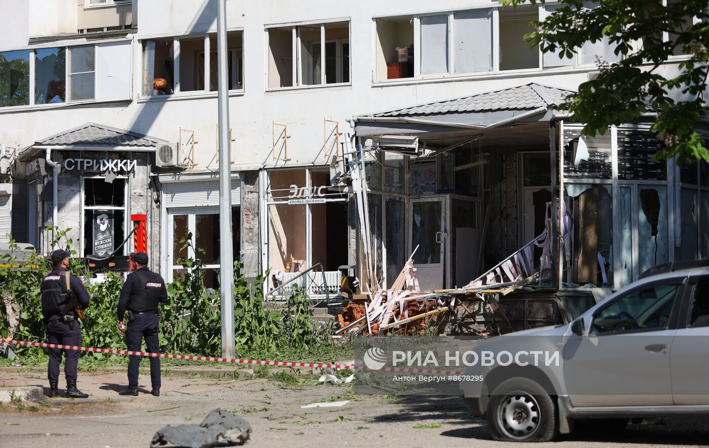 Последствия обстрела в Белгороде