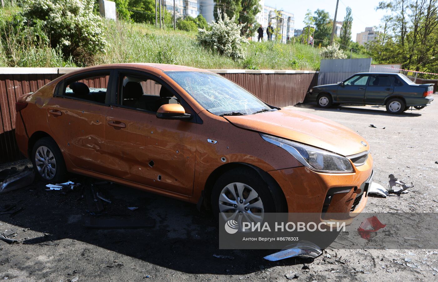 Последствия обстрела в Белгороде