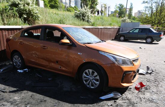 Последствия обстрела в Белгороде