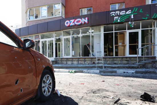 Последствия обстрела в Белгороде