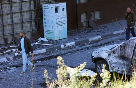 Последствия обстрела в Белгороде