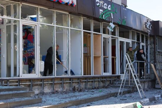 Последствия обстрела в Белгороде