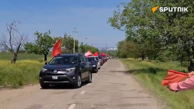 Участники автопробега из Кишинева и городов Приднестровья встретились близ села Кицканы