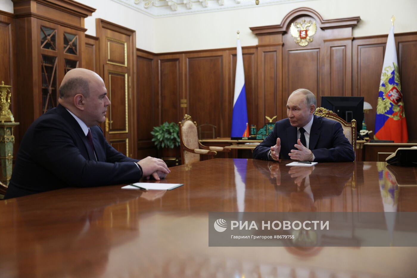 Президент Владимир Путин провел встречу с кандидатом на пост премьер-министра РФ Михаилом Мишустиным