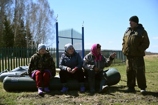Паводок в деревне Ашеваны Омской области