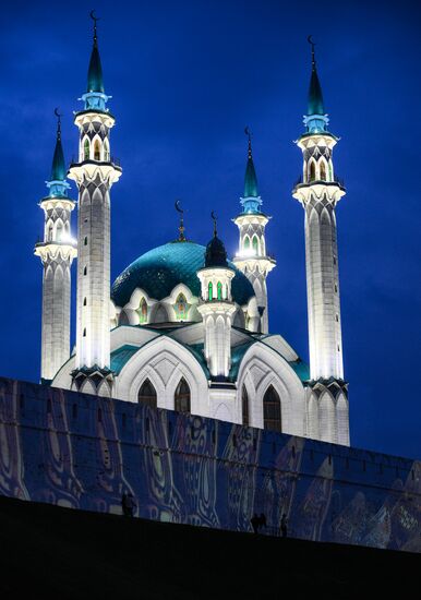 KAZANFORUM 2024. Световое шоу на стенах Казанского Кремля