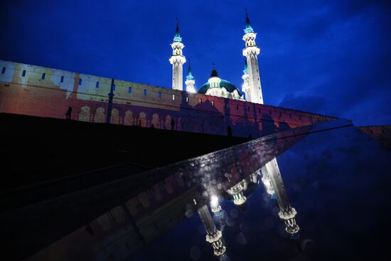 KAZANFORUM 2024. Световое шоу на стенах Казанского Кремля