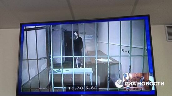 Дарья Трепова во время рассмотрения апелляции