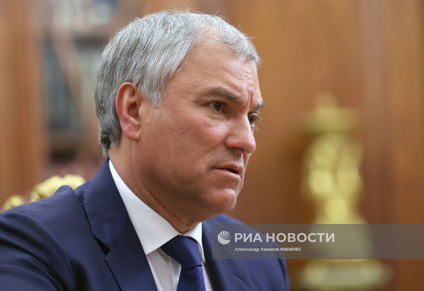 Президент Владимир Путин провел встречу со спикером Госдумы РФ В. Володиным