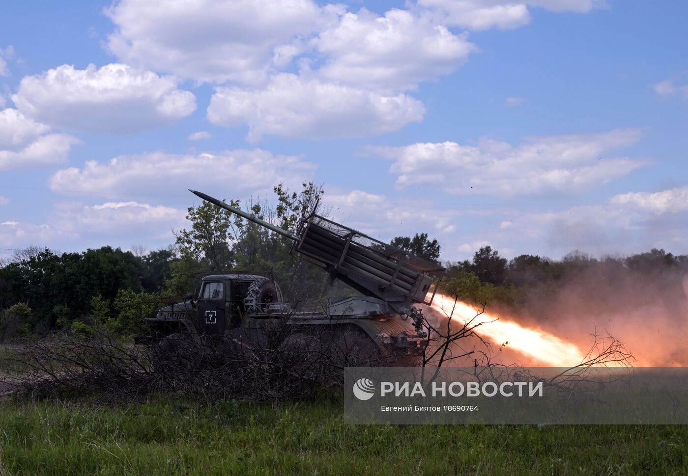 Боевая работа артиллерии ВС РФ на Северском направлении