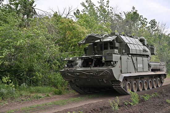 Боевое дежурство ЗРК "Тор-М2" ЦВО в зоне спецоперации