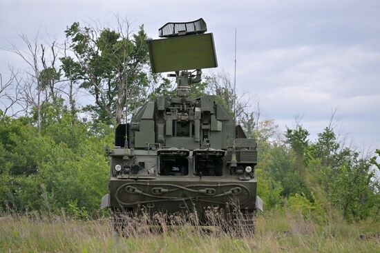 Боевое дежурство ЗРК "Тор-М2" ЦВО в зоне спецоперации