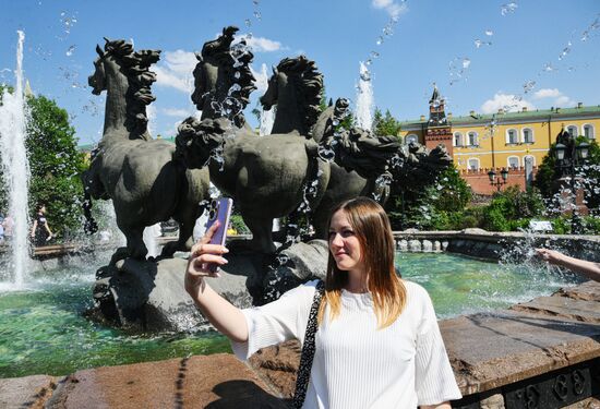 Жаркая погода в Москве 