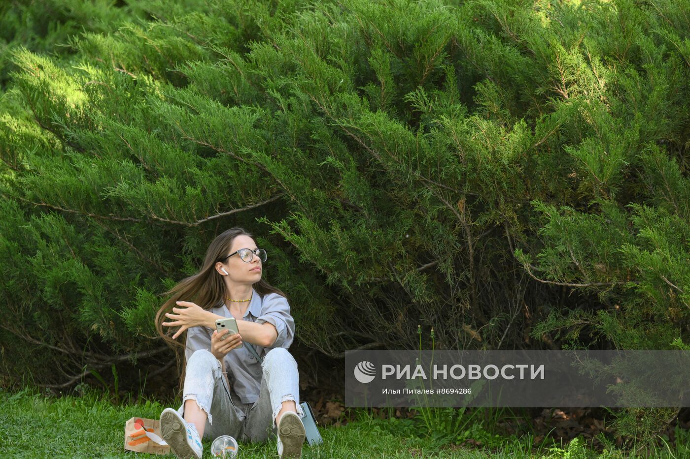 Жаркая погода в Москве 