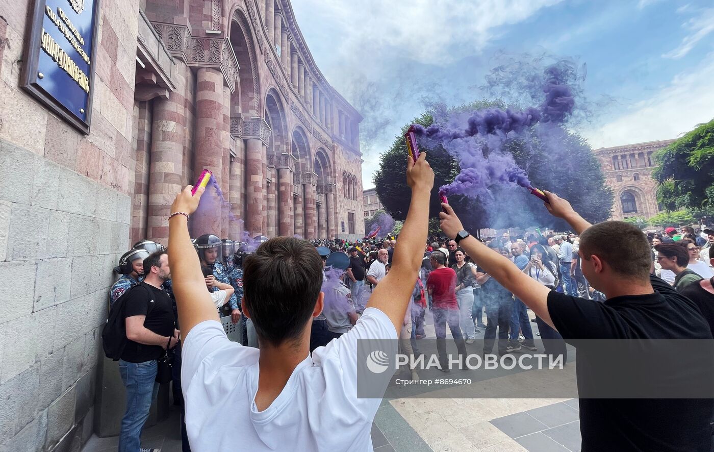 Акция протеста в Ереване