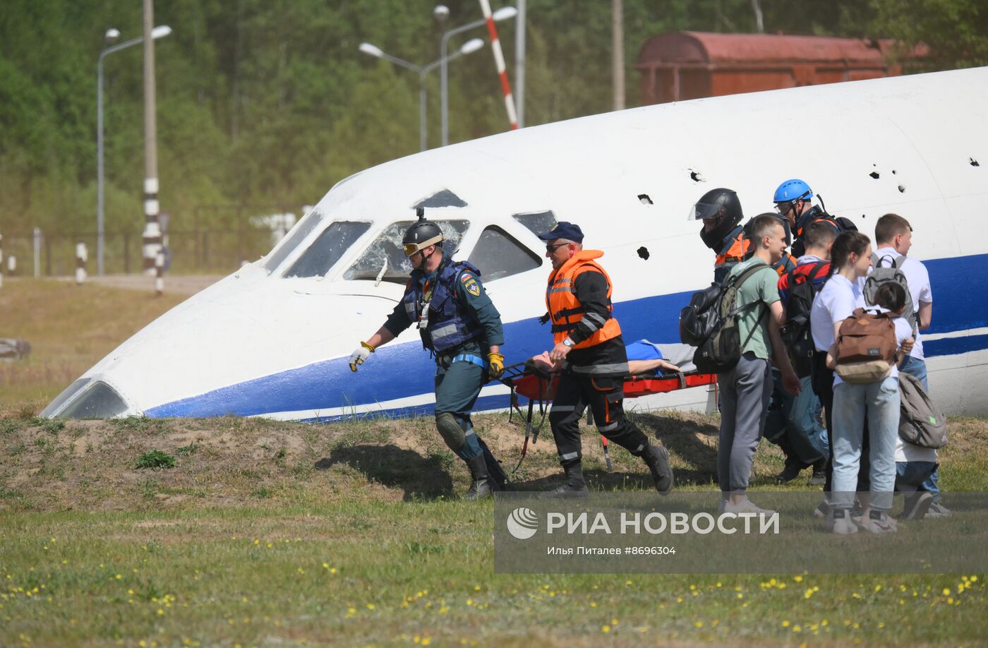 Учения МЧС России на территории Ногинского спасательного центра