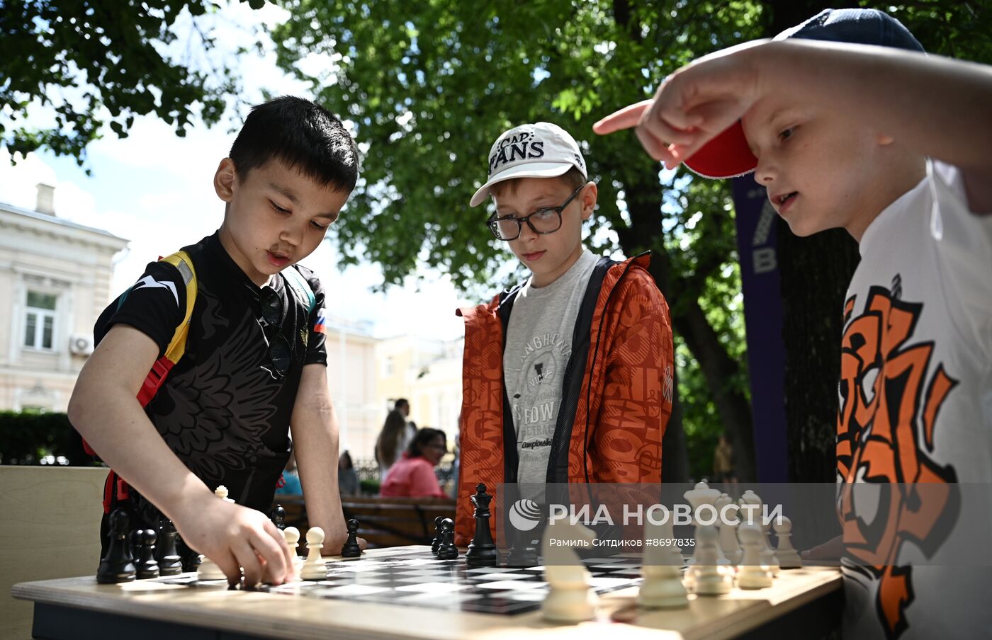 Открытие "Шахматного клуба на Гоголевском бульваре" в Москве