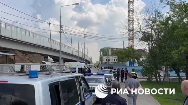 Кадры с улицы Алексея Свиридова в Москве, где было совершено заказное убийство