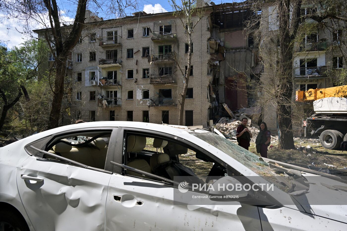 Последствия обстрела Луганска со стороны ВСУ