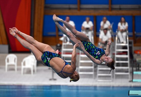 Чемпионат России по прыжкам в воду. Синхронные прыжки. Трамплин 3 метра. Женщины. Финал