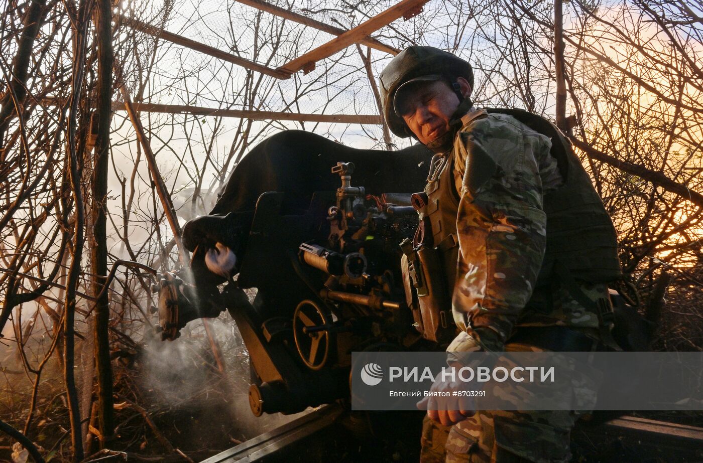 Боевая работа артиллеристов группировки войск "Запад"