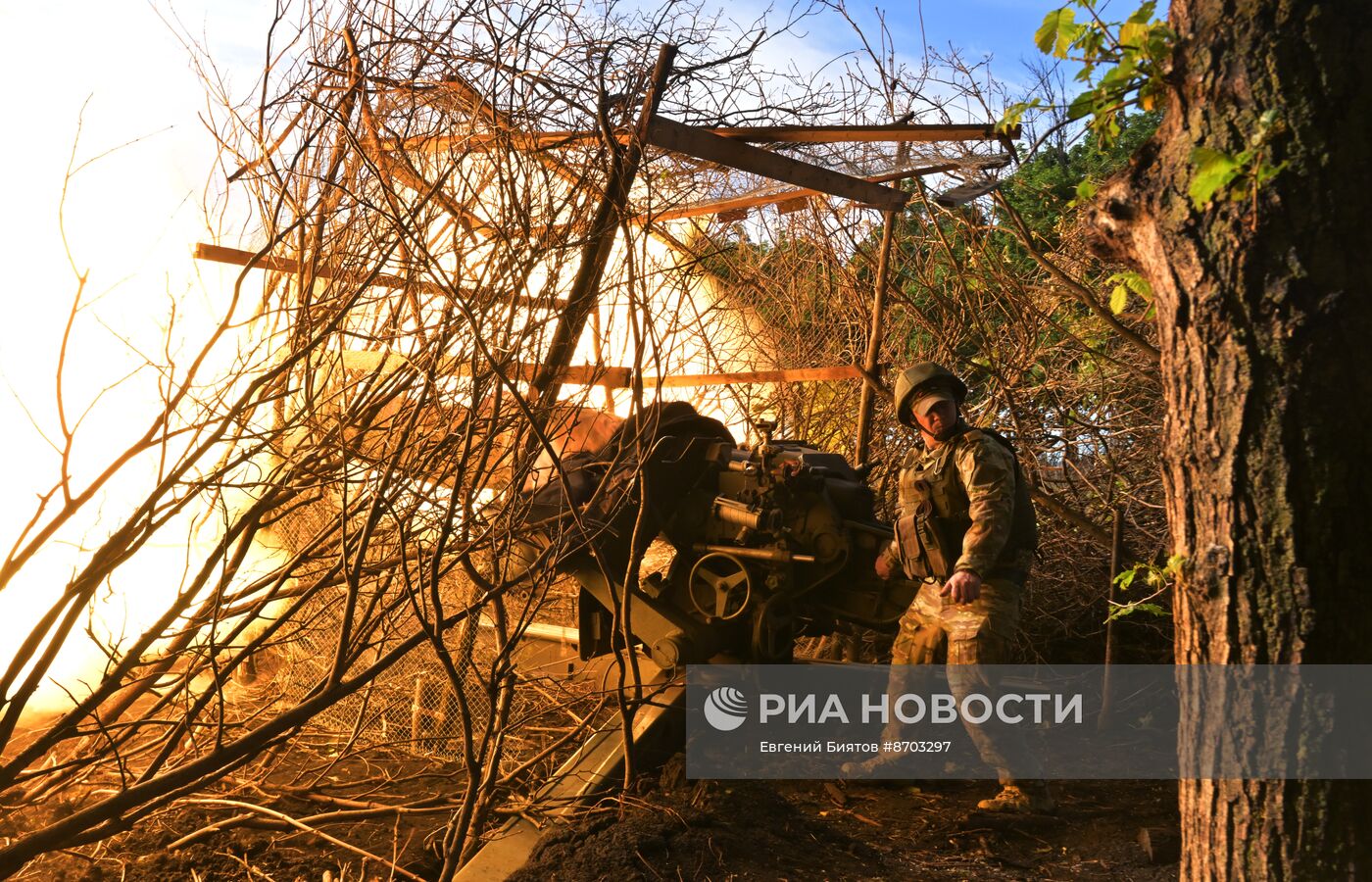 Боевая работа артиллеристов группировки войск "Запад"