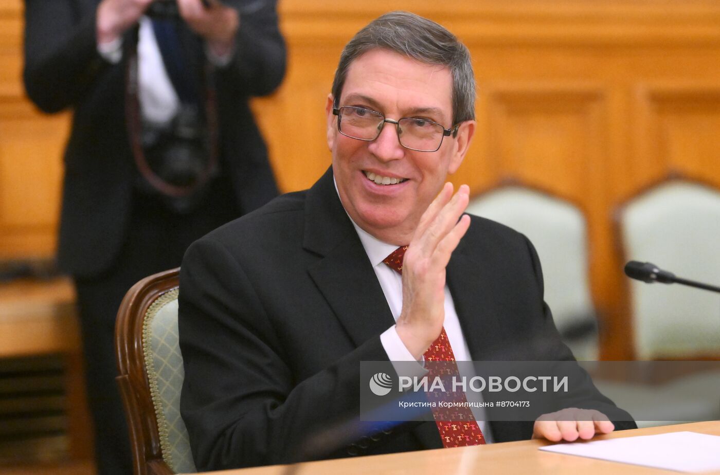 Встреча глав МИД РФ и Кубы С. Лаврова и Б. Р. Паррилья