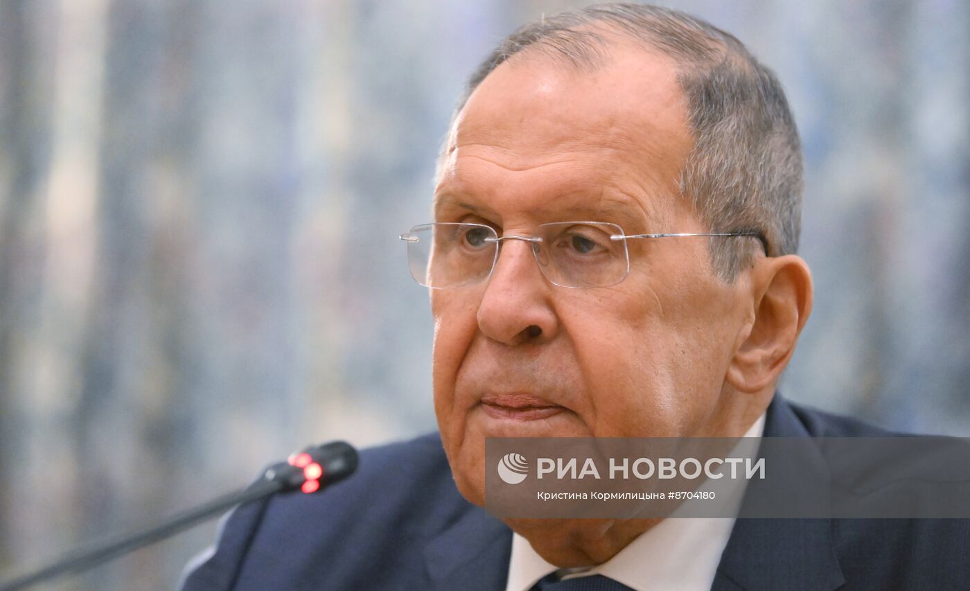 Встреча глав МИД РФ и Кубы С. Лаврова и Б. Р. Паррилья