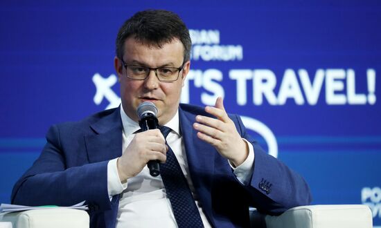 Международная выставка-форум "Россия"
Пленарная сессия "Международный туризм. Россия и мир", павильон №75
Андрей Юмшанов, генеральный директор института развития Кавказ.РФ Место: Россия, Москва. Автор: Анатолий Медведь/РИА Новости. Выставка "Россия". Пленарная сессия "Международный туризм. Россия и мир"