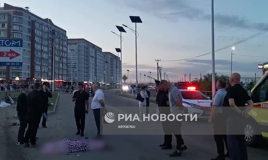 ДТП с участием минивэна в Благовещенске