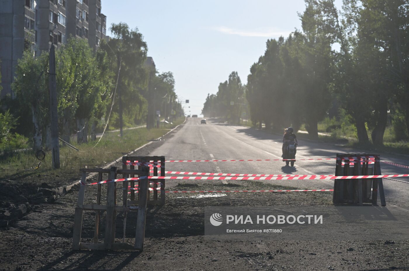 Последствия обстрела ВСУ Первомайска в ЛНР