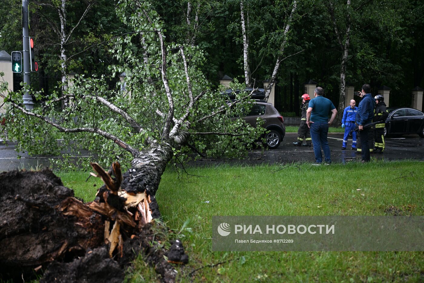 Сильный дождь в Москве