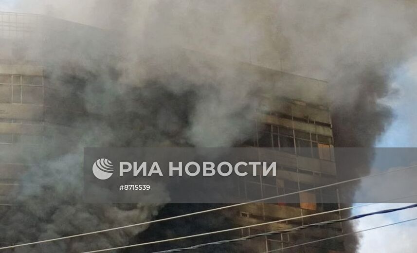 Пожар на территории НИИ "Платан"
