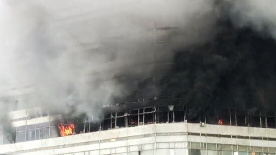 Пожар на территории НИИ "Платан"