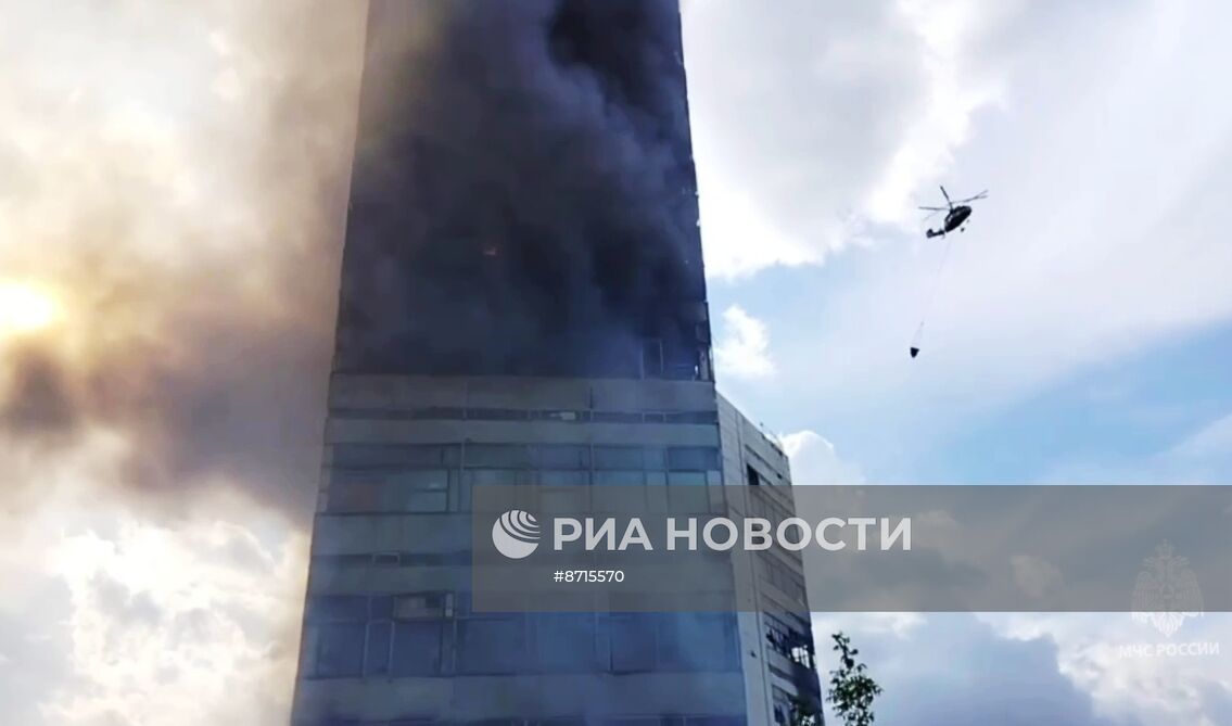 Пожар на территории НИИ "Платан"