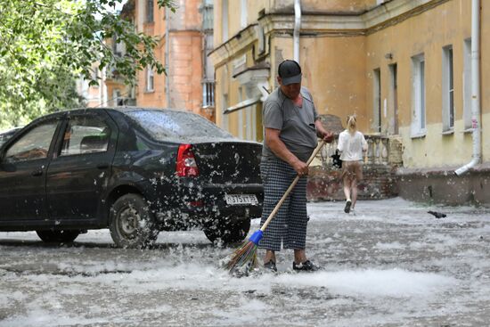 Тополиный пух в Омске