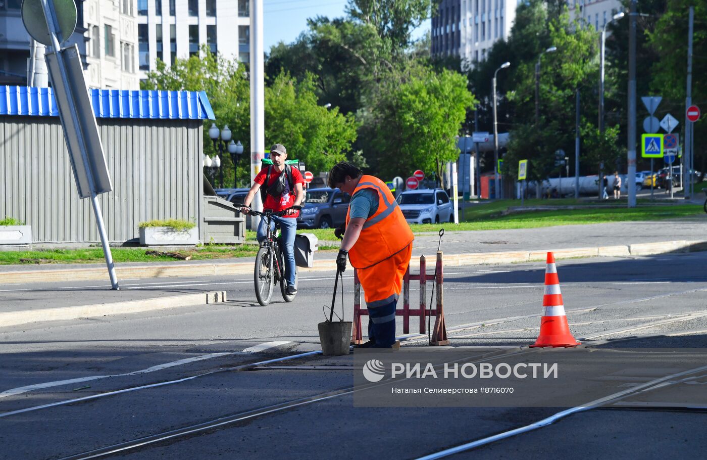Дорожные работы в Москве