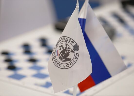 Выставка "Россия". Пресс-конференция со спортсменами сборной России по шашкам