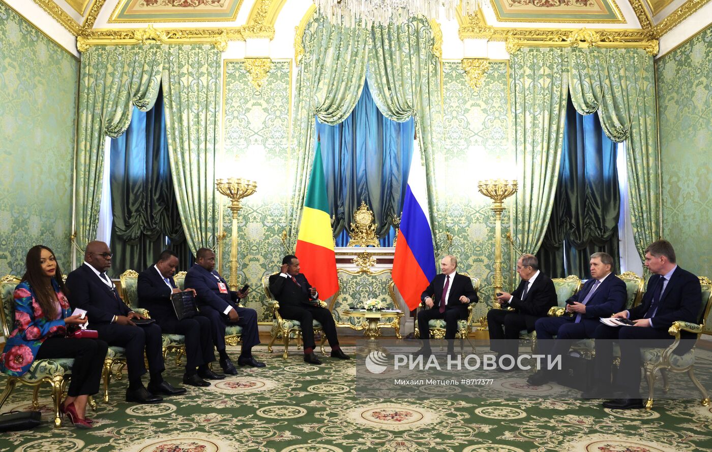 Президент Владимир Путин встретился с президентом Конго Дени Сассу-Нгессо