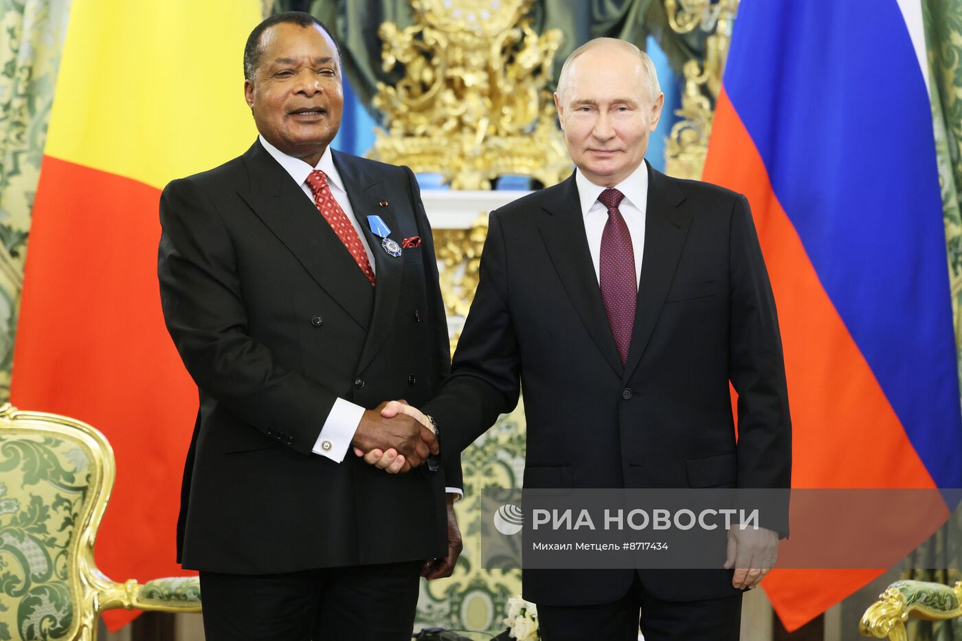 Президент Владимир Путин встретился с президентом Конго Дени Сассу-Нгессо